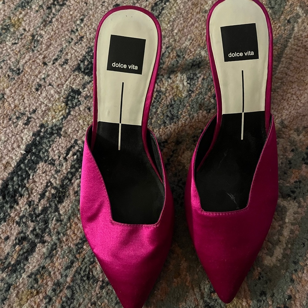 Satin dolce vita mules